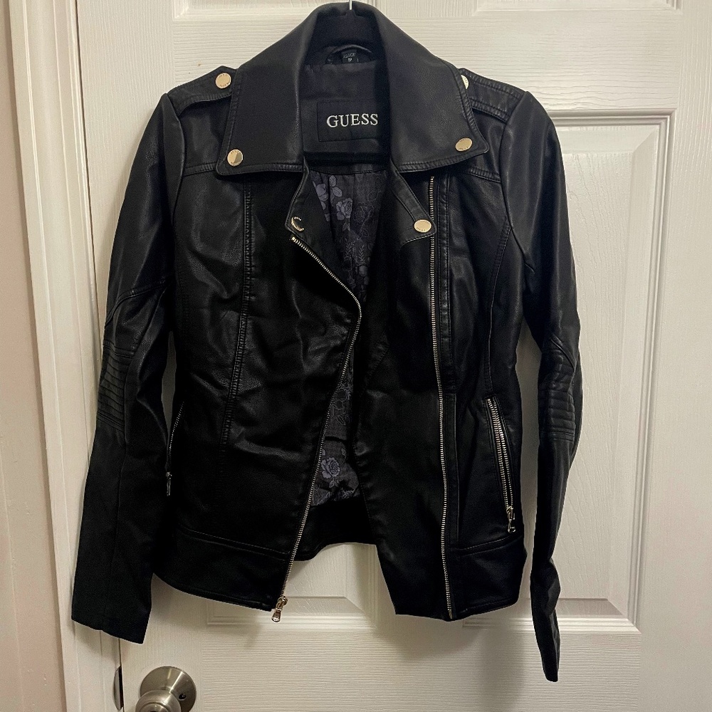 Guess Faux Leather Moto Jacket